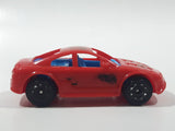 Unknown Brand Red with Blue Interior Plastic Body Die Cast Toy Car Vehicle