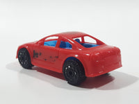 Unknown Brand Red with Blue Interior Plastic Body Die Cast Toy Car Vehicle