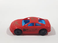 Unknown Brand Red with Blue Interior Plastic Body Die Cast Toy Car Vehicle