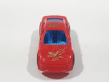 Unknown Brand Red with Blue Interior Plastic Body Die Cast Toy Car Vehicle