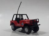 Unknown Brand Fire Dept Emergency Unit Jeep Red Die Cast Toy Car Vehicle