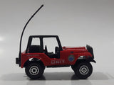 Unknown Brand Fire Dept Emergency Unit Jeep Red Die Cast Toy Car Vehicle