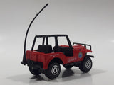 Unknown Brand Fire Dept Emergency Unit Jeep Red Die Cast Toy Car Vehicle