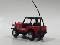 Unknown Brand Fire Dept Emergency Unit Jeep Red Die Cast Toy Car Vehicle