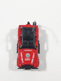 Unknown Brand Fire Dept Emergency Unit Jeep Red Die Cast Toy Car Vehicle