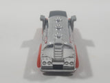 2010 Hot Wheels Road Course Race Fast Gassin Fuel Truck Grey and Orange with Chrome Tank Die Cast Toy Car Vehicle