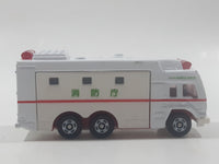 1996 Tomy Tomica No. 118 Super Ambulance White Die Cast Toy Car Vehicle with Slide Out Sides