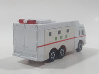 1996 Tomy Tomica No. 118 Super Ambulance White Die Cast Toy Car Vehicle with Slide Out Sides