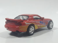 Road & Track No. 4021 Mazda RX-7 Dark Orange Red 1:43 Scale Die Cast Toy Car Vehicle with Opening Doors