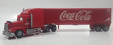 2002 Schutzmarken koffeinhaltig Coca Cola Semi Tractor Trailer Truck Red Plastic Die Cast Toy Car Vehicle