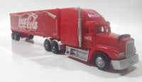 2002 Schutzmarken koffeinhaltig Coca Cola Semi Tractor Trailer Truck Red Plastic Die Cast Toy Car Vehicle