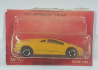 Majorette Lamborghini Diablo Yellow No. 219 1/58 Scale Die Cast Toy Dream Car Vehicle New in Partial Package