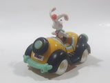 Rare Vintage Disney Amblin Who Framed Roger Rabbit? Benny The Cab Yellow Plastic Pull Back Toy Car Vehicle