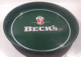 Vintage Beck's Beer Green 13" Round Metal Beverage Serving Tray