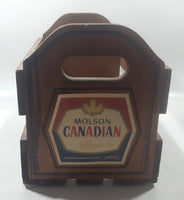 Vintage 1981 North Columbia Trading Company Molson Canadian Six Pack Wood Carrying Crate