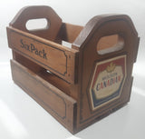 Vintage 1981 North Columbia Trading Company Molson Canadian Six Pack Wood Carrying Crate