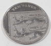 2010 United Kingdom Great Britain Ten Pence Queen Elizabeth II Metal Coin