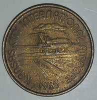 Vintage 1983 Kansas City International Airport Kansas City The Heart Of America Metal Token Coin