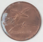 Vintage Dino Coins Pteranodon Copper Metal Token Coin