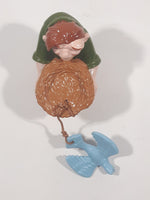 Disney Hunchback of Notre Dame Quasimodo Holding Nest with Blue Bird PVC Toy Figure 3 1/8" Tall