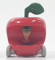 1995 McDonald's The Busy World of Richard Scarry  Lowly Worm Apple Car 2 3/8" Tall Toy Figure