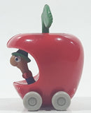 1995 McDonald's The Busy World of Richard Scarry  Lowly Worm Apple Car 2 3/8" Tall Toy Figure