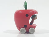 1995 McDonald's The Busy World of Richard Scarry  Lowly Worm Apple Car 2 3/8" Tall Toy Figure