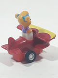 Vintage 1989 Disney Tailspin Holly's Bi-Plane 2 1/4" Tall Toy Airplane Figure