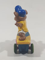 1991 McDonald's Hanna Barbera Yogi Bear Boo Boo Bear Cartoon Character on Skateboard Rev-Up and Go Toy Figure