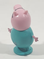 2003 ABD Peppa Pig Daddy Pig 2 1/8" Tall Toy Figure