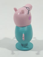 2003 ABD Peppa Pig Daddy Pig 2 1/8" Tall Toy Figure