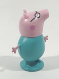 2003 ABD Peppa Pig Daddy Pig 2 1/8" Tall Toy Figure