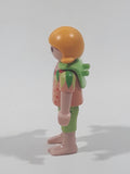 Geobra Playmobil Small Blonde Girl Child Green Pants Strawberry Pink Shirt 2 1/8" Tall Toy Figure