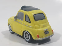 Disney Pixar Cars Fiat 500 Luigi Yellow Plastic Die Cast Toy Car Vehicle