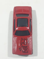 Unknown Brand Cat Themed Red Coupe Die Cast Toy Car Vehicle