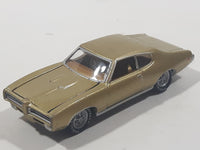 2003 Johnny Lightning 1969 Pontiac GTO Gold Die Cast Toy Car Vehicle with Opening Hood