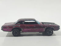 Vintage 1968 Hot Wheels Sweet Sixteen Custom T-Bird Spectraflame Magenta Pink with Black Roof Die Cast Toy Car Vehicle