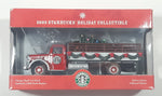 2003 Corgi Starbucks Coffee Holiday Collector Edition 1940s Vintage Mack LJ Cab with Dropside Truck Red 6 1/2" Long Die Cast Toy Car Vehicle New in Box