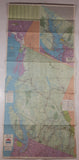 Vintage 1972 Home Oil Distributors Road Map of British Columbia 18" x 39 1/2"