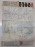Vintage 1967 Home Oil Distributors Road Maps of British Columbia and Alberta Canada 18" x 26 1/2"
