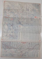 Vintage 1958 Home Oil Distributors Road Maps of Victoria Vancouver 18" x 26 1/2"
