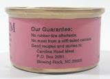 1990 Monty Joynes Boss finder Carolina Road Meat Gag Gift Nostalgic Possum A byproduct of rural Highways 321 and 421 Waste Not Want Not Pink Paper Label Sealed Metal Can Watauga County North Carolina