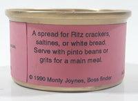 1990 Monty Joynes Boss finder Carolina Road Meat Gag Gift Nostalgic Possum A byproduct of rural Highways 321 and 421 Waste Not Want Not Pink Paper Label Sealed Metal Can Watauga County North Carolina