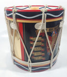 Vintage British Royal Navy 1st Battalion Welsh Guards 6 5/8" Tall Military Drum Shaped Ice Bucket Pail with Rope Overlay