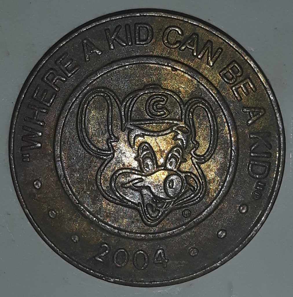 2004 Chuck E. Cheese No Cash Value Gaming Game Token Metal Coin ...