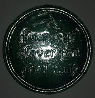 A four leaf clover for good luck Green Plastic Token Coin