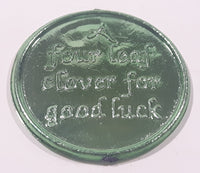A four leaf clover for good luck Green Plastic Token Coin