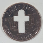 1998 United States of America One Cent In God We Trust Liberty Copper Metal Coin White Plastic Crucifix Cross