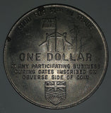 Vintage 1971 May 20th June 7th Centennial Year 72nd Annual British Columbia Festival Of Sports One Dollar Metal Coin