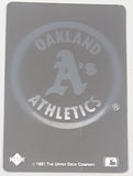 1991 Upper Deck MLB Baseball Oakland Athletics Team Logo Hologram Sticker Trading Card